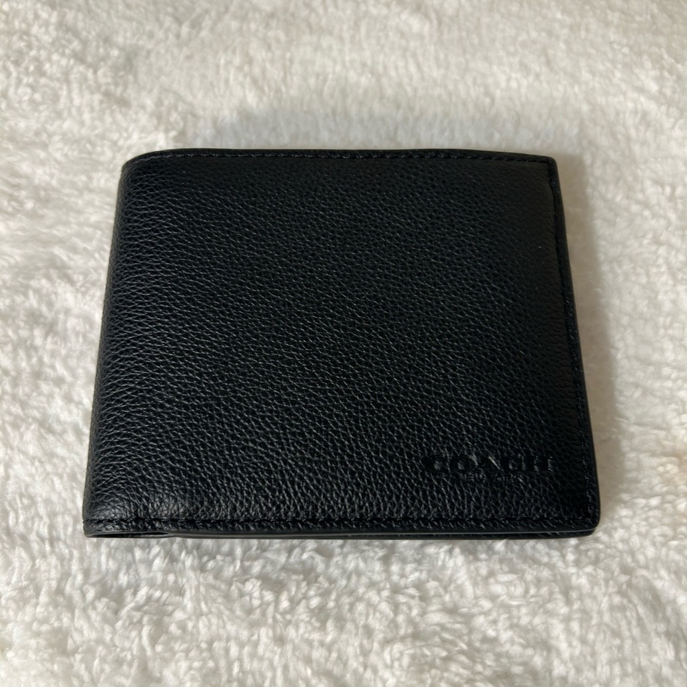 Coach Black Leather Men's Card Holder